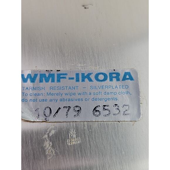WMF IKORA Made in Germany EP BRASS 4-Footed Brushed Square Bowl Vintage 9.75 in - Picture 8 of 11